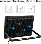 2Pack-250W LED Flood Light Outdoor, 27500lm LED Work Light - Image 4