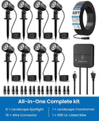 ZZXX 8 Pack Low Voltage Landscape Lights - Image 2