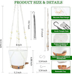 Hanging Planter for Indoor Plants 8 Inch, 2 Pack Hanging Baskets for Plants - Image 4