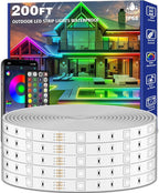 zoegi 200ft Outdoor LED Strip Lights Waterproof, Music Sync RGB IP68 Outside by Unknown