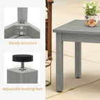 LUE BONA Outdoor Coffee Table Rectangle, 42.5" HDPS Patio Coffee Tables - Image 6