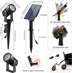 Solar Spot Lights Outdoor, Solar Landscape Spotlights IP65 Waterproof 9.8ft - Image 5
