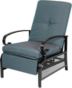 Oakcloud Adjustable Outdoor Lounge Chair Metal Patio Relaxing Recliner Chair by OckcloudPatioFurniture
