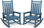 SERWALL Oversized Outdoor Rocking Chair Set of 2, HDPE Rocker by SERWALL