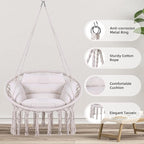 Goutime Hammock Chair, Macrame Hanging Swing Chairs - Image 2