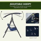 Outsunny 3-Person Porch Swing - Image 3