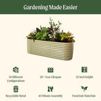 32" Extra Tall Raised Garden Bed Kits, 2.5 x 9.5 x 2.7ft Deep Root 10 in 1 - Image 2