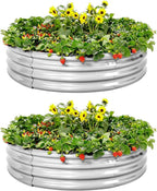 Land Guard 2 Pack 2×2×1ft Galvanized Raised Garden Bed, Planter Raised Garden by LandGuard