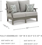 Signature Design by Ashley Outdoor Visola Patio HDPE Loveseat - Image 3