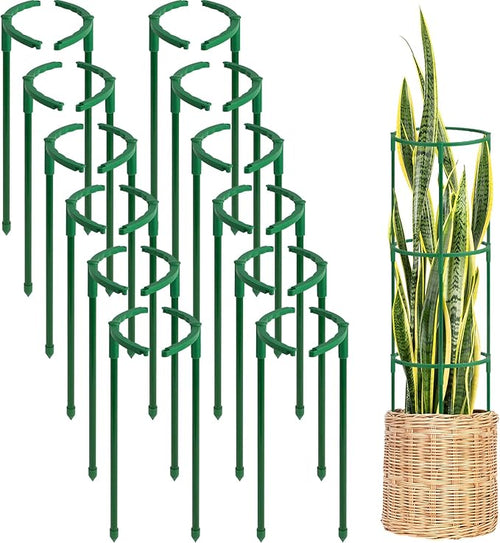24Pcs Plant Support Stakes, Half Round Plant Stakes by First-zgel