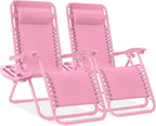 Best Choice Products Set of 2 Adjustable Steel Mesh Zero Gravity Lounge Chair by BestChoiceProducts
