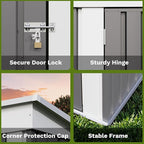 Patiowell 5x3 FT Outdoor Storage Shed, Garden Tool Shed - Image 5