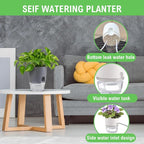 3.2 Inch Self Watering Planters Plastic Planter Pots 5 Pack Wicking Flower Pots - Image 7