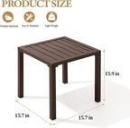 Crestlive Products Aluminum Outdoor Side Table, Pool Lounge Chair Side Table - Image 3