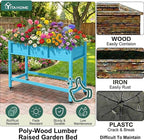 YITAHOME Raised Garden Bed HDPE, Aruba Blue - Image 4