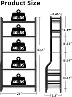 Plant Stand Indoor Outdoor, 5-Tier Metal Tall Plant Stands - Image 2