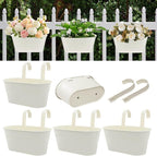 Metal Railing Planters for Outdoor Plants by vensovo