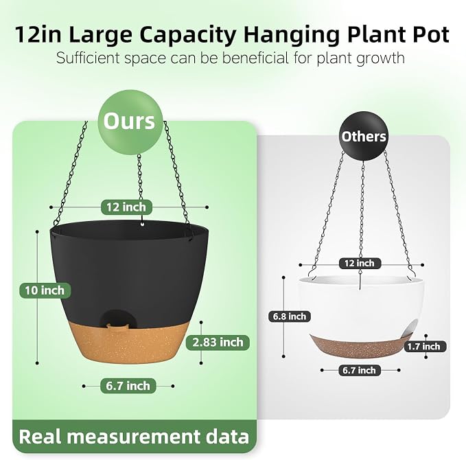 ZMTECH 12 Inch Hanging Planters - Image 5