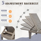 Outdoor Chaise Lounge Set of 4, Lightweight Patio Chairs, Waterproof Sun - Image 7