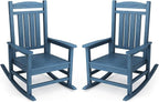 KINGYES Oversized Patio Rocking Chair Set of 2, High Density Polyethylene by KINGYES