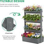 DoCred Vertical Wooden Raised Garden Bed, 4 Tier Upgraded Garden Planters - Image 2
