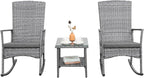 Outdoor Rocking Chair 3 Pieces High-Backed Rocking Chair Patio Rocking Chairs - Image 7