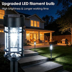 Mancra Solar Pathway Lights Outdoor, 8 Pack Metal Glass Solar Lights Outdoor - Image 7