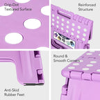 Delxo 13 inch Folding Step Stool, Non-Slip Foldable Stools Up to 300 LBS - Image 8