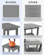 Weatherproof Outdoor Side Table, HDPE Small Outdoor Table - Image 6