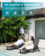 Outdoor Chaise Lounge Chair Set of 2, Patio Lounge Chairs - Image 8