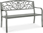 Best Choice Products Outdoor Bench Steel Garden Patio Porch Furniture by BestChoiceProducts