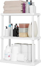 IRIS USA 3-Shelf Light Duty Plastic Storage Shelves, 150lb Capacity, Medium by IRISUSA
