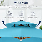 Best Choice Products 10ft Square Cantilever Patio Umbrella w/Base Included - Image 7