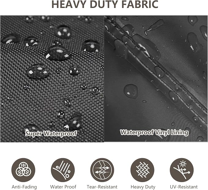 Patio Furniture Covers, 3 Piece Heavy Duty Waterproof Outdoor Furniture Covers - Image 3