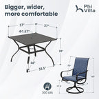 PHI VILLA 5 PCS Outdoor Patio Dining Set - Image 7