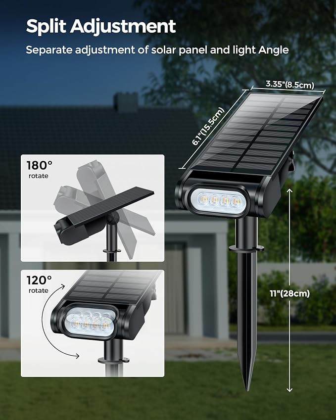 RGB Christmas Solar Spot Lights Outdoor, 12 RGB Color Modes Landscape Light - Image 4