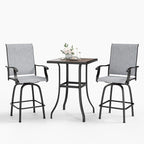 Sophia & William Outdoor Bar Set, Patio Bar Table and Chairs Set, Bar Height by SophiaWilliam
