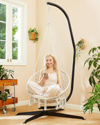 Greenstell Hammock Chair, Macrame Swing Chair - Image 7