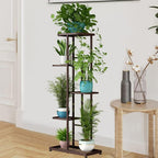 LINZINAR Plant Stand Metal 5 Tier 6 Potted Multiple Flower Pot Holder Shelf - Image 6
