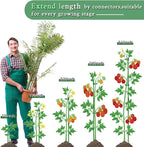 Plant Stakes 17inch &11inch SupKing Adjustable Length Plant Support Stake 16Pcs - Image 3