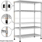 Xcity Storage Shelves, 4 Tier Heavy Duty Metal Shelving Unit, 1600 LBS Capacity - Image 4