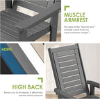 GREENVINES Outdoor Rocking Chairs | Set of 4 | Porch Rocker | HDPE Plastic | - Image 7