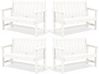 SERWALL Outdoor Bench, HDPE Outdoor Benches Weatherproof, 2-Person Garden Bench by SERWALL