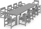 12-Piece HIPS Patio Dining Set for 10 Person Outdoor Dining Sets - Image 8