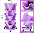Umigy 2 Set 5 Tier Stackable Planters Vertical Garden Planters - Image 2