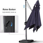PURPLE LEAF 11.5' X 11.5' Telescopic Patio Umbrella - Image 3