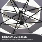 Grand patio 12FT Outdoor Round Offset Umbrella Large Patio Aluminum Cantilever - Image 8
