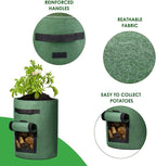 Delxo 5 Pack 7 Gallon Potato Growing Bags, Planter Garden Grow Bags - Image 3
