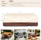Rectangular Patio Furniture Covers, Upgraded 600D Heavy Duty Outdoor Furniture - Image 2