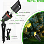 wowlite Matte Black Aluminum Outdoor Spot Lights - Image 4